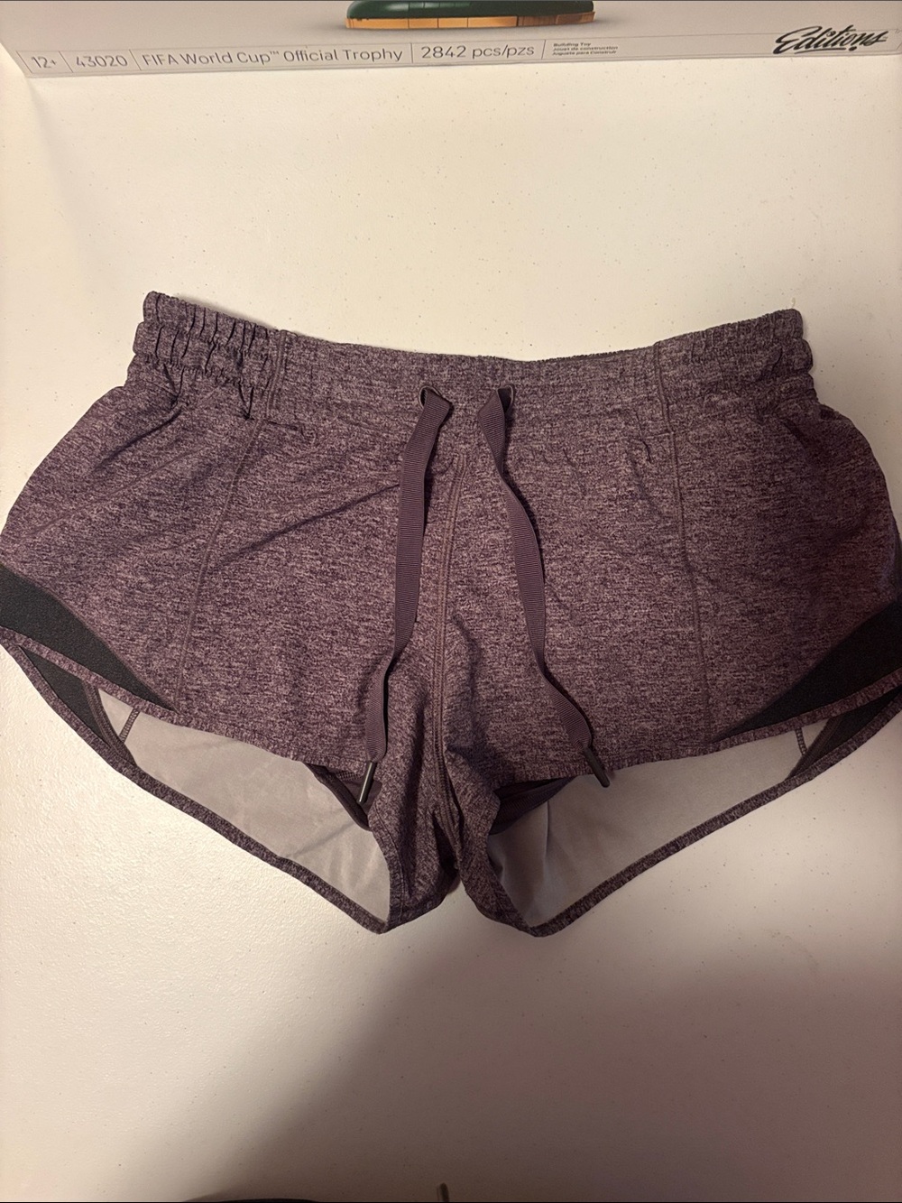 Lululemon Heathered gray Athletic Shorts with Drawstring